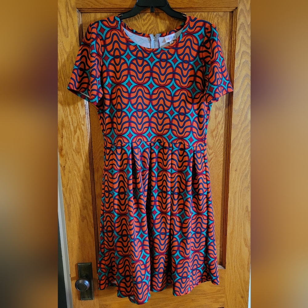 Lularoe short-sleeved A-line dress Sz XL